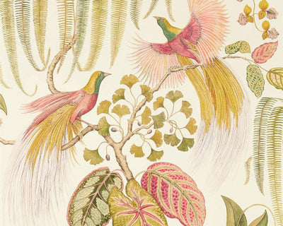 Sanderson Bird of Paradise Olive 216653 Wallpaper