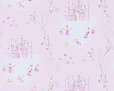 Sanderson Fairy Castle Pink 214046 Wallpaper