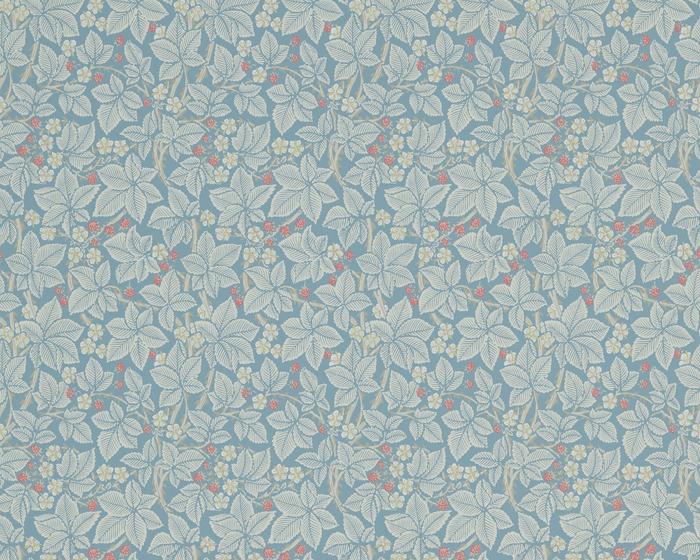 Morris & Co Bramble Pale Blue 214698 Wallpaper