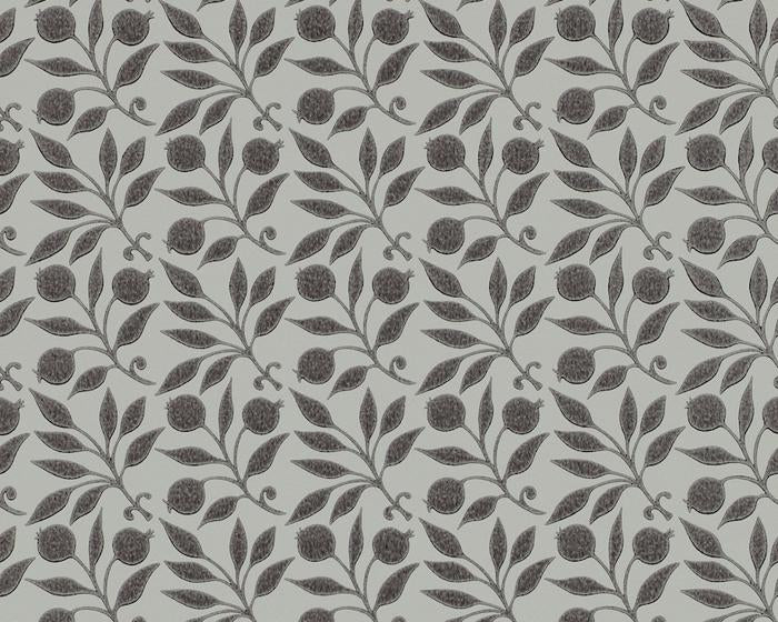 Morris & Co Rosehip Black 214706 Wallpaper