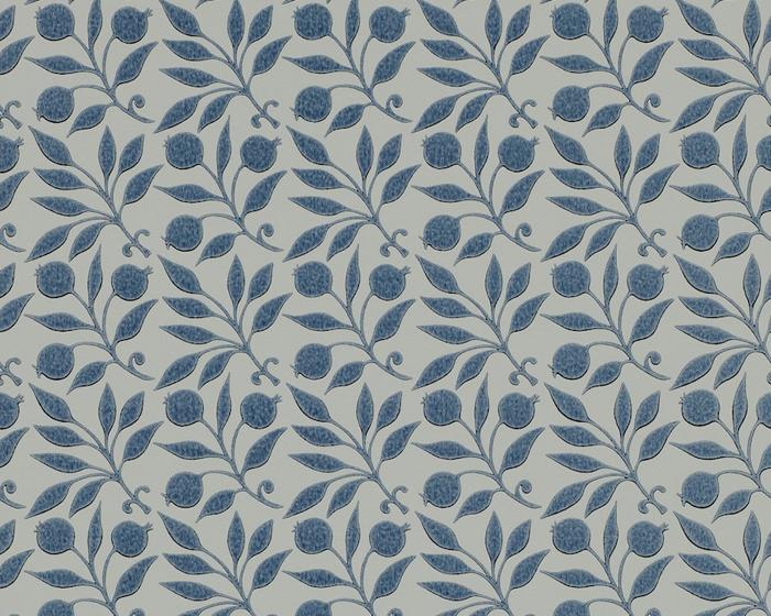 Morris & Co Rosehip Indigo 214711 Wallpaper