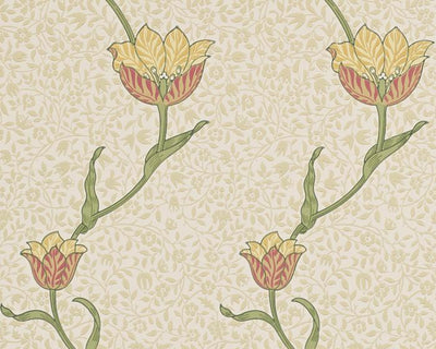 Morris & Co Garden Tulip Russet/Lichen 210392 Wallpaper