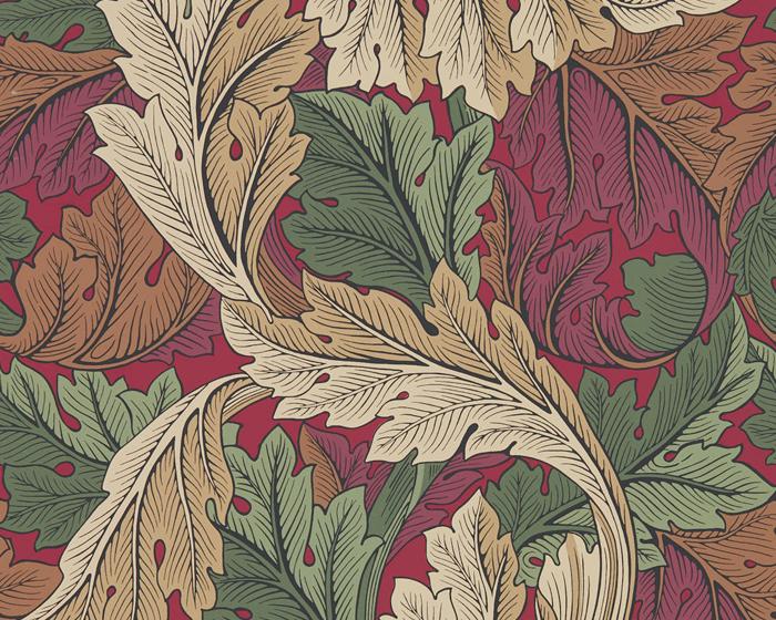 Morris & Co Acanthus Madder/Thyme 216439 Wallpaper