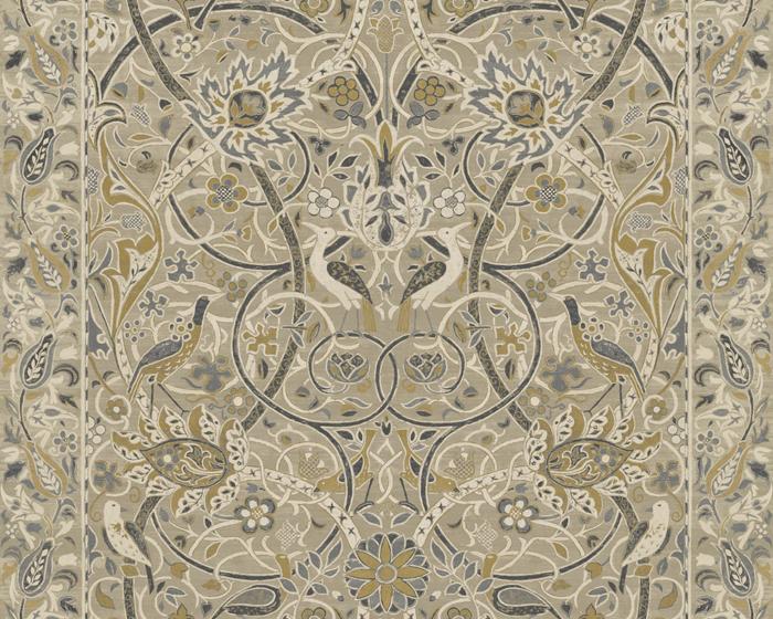 Morris & Co Bullerswood Stone/Mustard 216447 Wallpaper