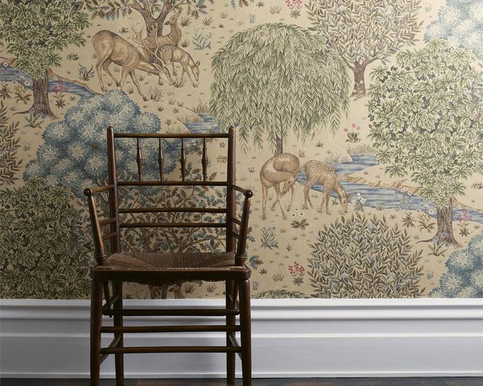 Morris & Co The Brook Linen 216478 Wallpaper