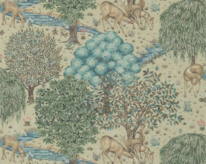 Morris & Co The Brook Linen 216478 Wallpaper