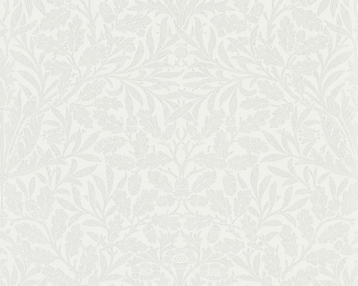 Morris & Co Pure Acorn Chalk/Silver 216043 Wallpaper