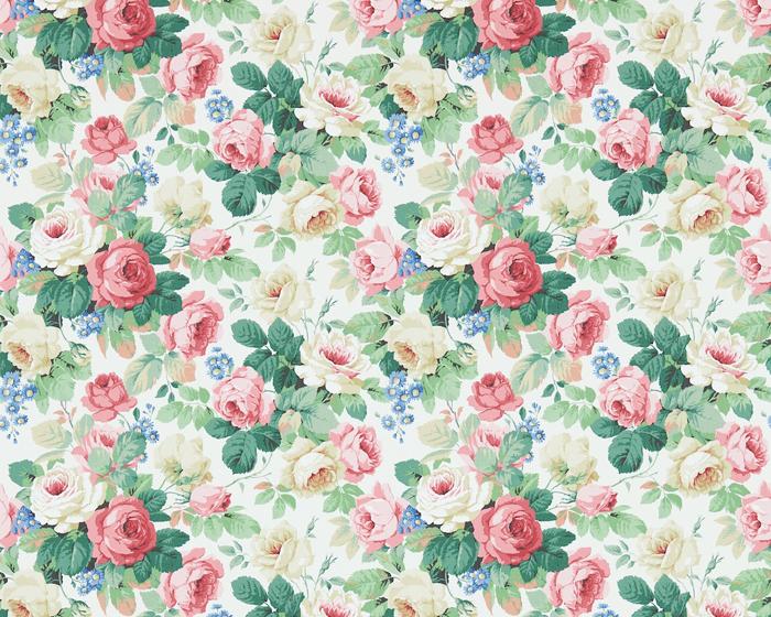 Sanderson Chelsea White/Pink 214606 Wallpaper