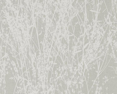 Sanderson Meadow Canvas White/Grey 215694 Wallpaper