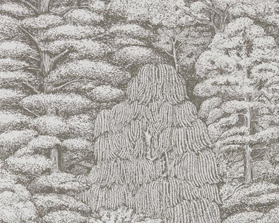 Sanderson Woodland Toile Ivory/Charcoal 215716 Wallpaper