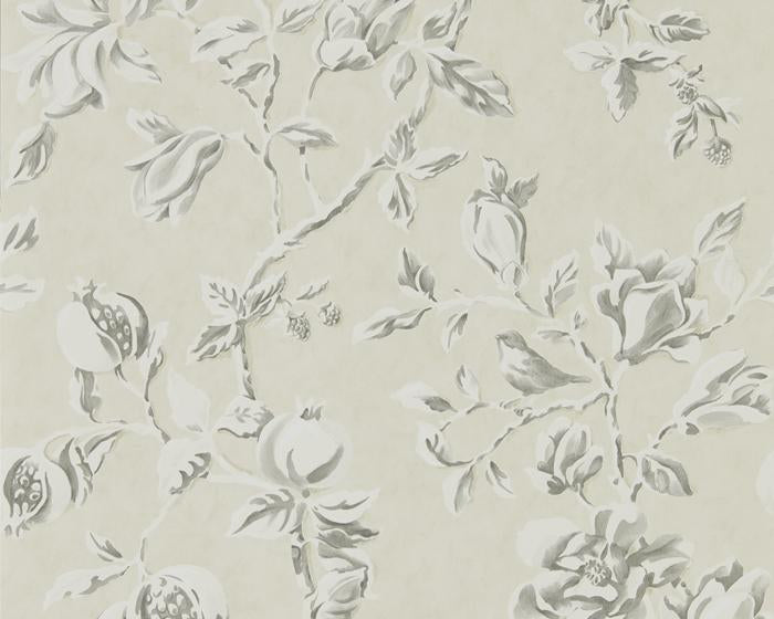 Sanderson Magnolia & Pomegranate Ivory/Charcoal 215726 Wallpaper