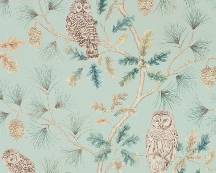 Sanderson Wallpapers Owlswick Whitstable Blue 216596 Wallpaper