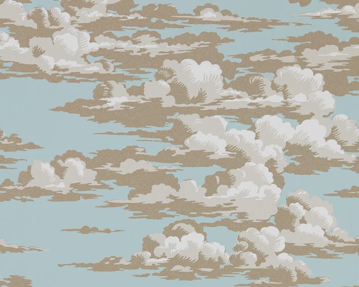 Sanderson Wallpapers Silvi Clouds English Blue 216601 Wallpaper