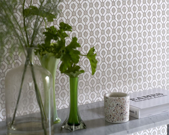 Designers Guild Jaal - Stone Wallpaper in Room