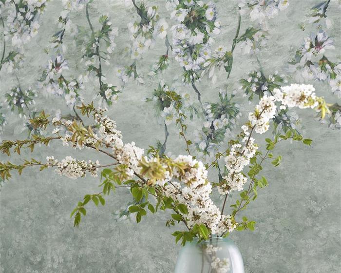 Designers Guild Assam Blossom Sage Wallpaper PDG1133/02 in Room