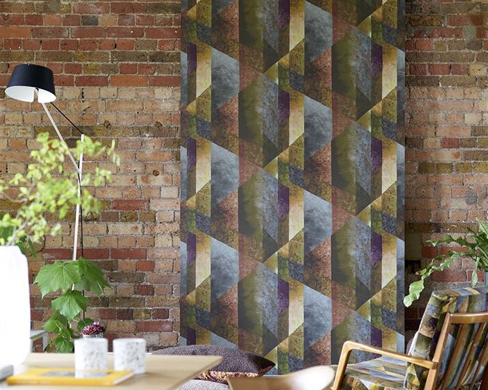 Designers Guild Minakari Geo Rosewood Wallpaper PDG1141/02 in Room