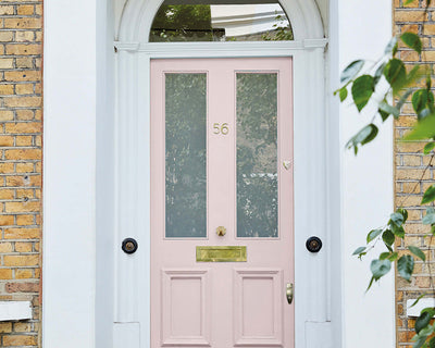 Little Greene Dorchester Pink Mid 286 Paint on a front door