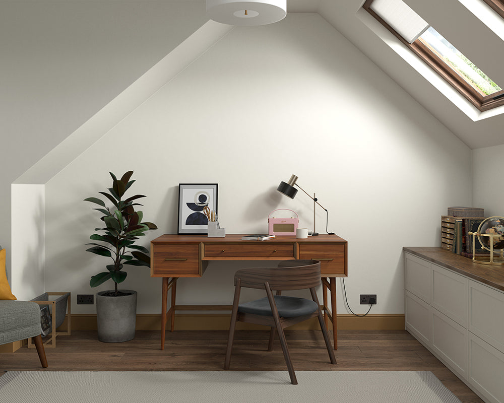 Dulux Heritage Alabaster White Paint in Home Office