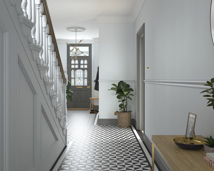 Dulux Heritage chalk white Paint in Hallway