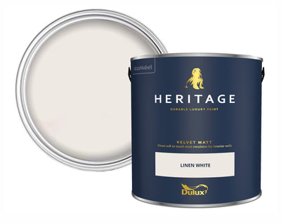 Dulux Heritage Linen White Paint Tin