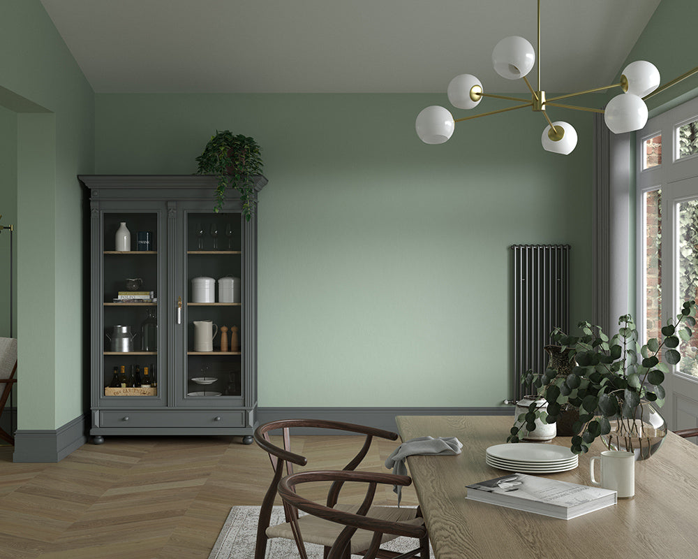 Dulux Heritage Sage Green Paint in Dining Room
