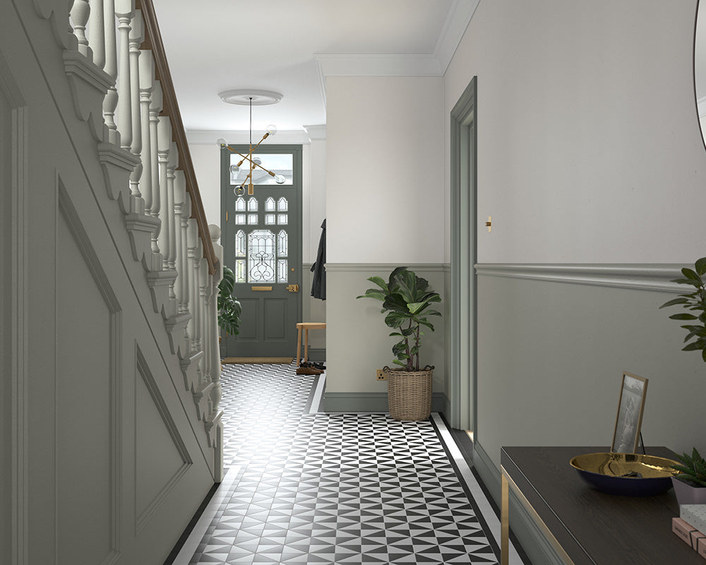 Dulux Heritage Stone Green Paint in Hallway