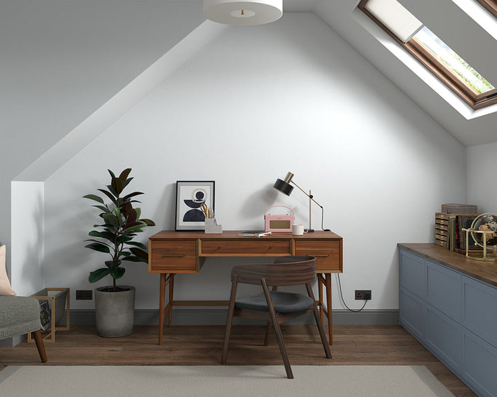 Dulux Heritage chalk white Paint in Home Office