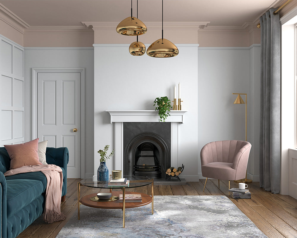 Dulux Heritage chalk white Paint in Living Room