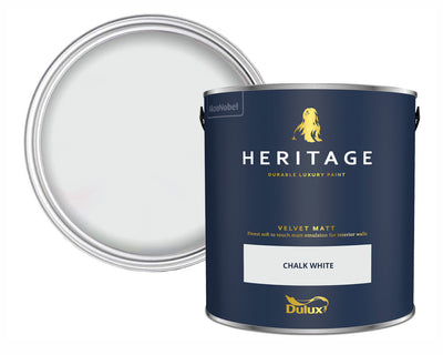 Dulux Heritage chalk white Paint Tin