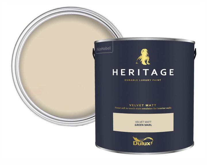 Dulux Heritage Green Marl Paint in Living Room