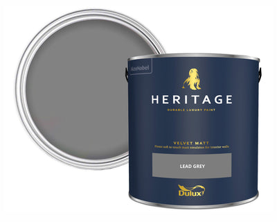 Dulux Heritage Lead Grey Paint Tin