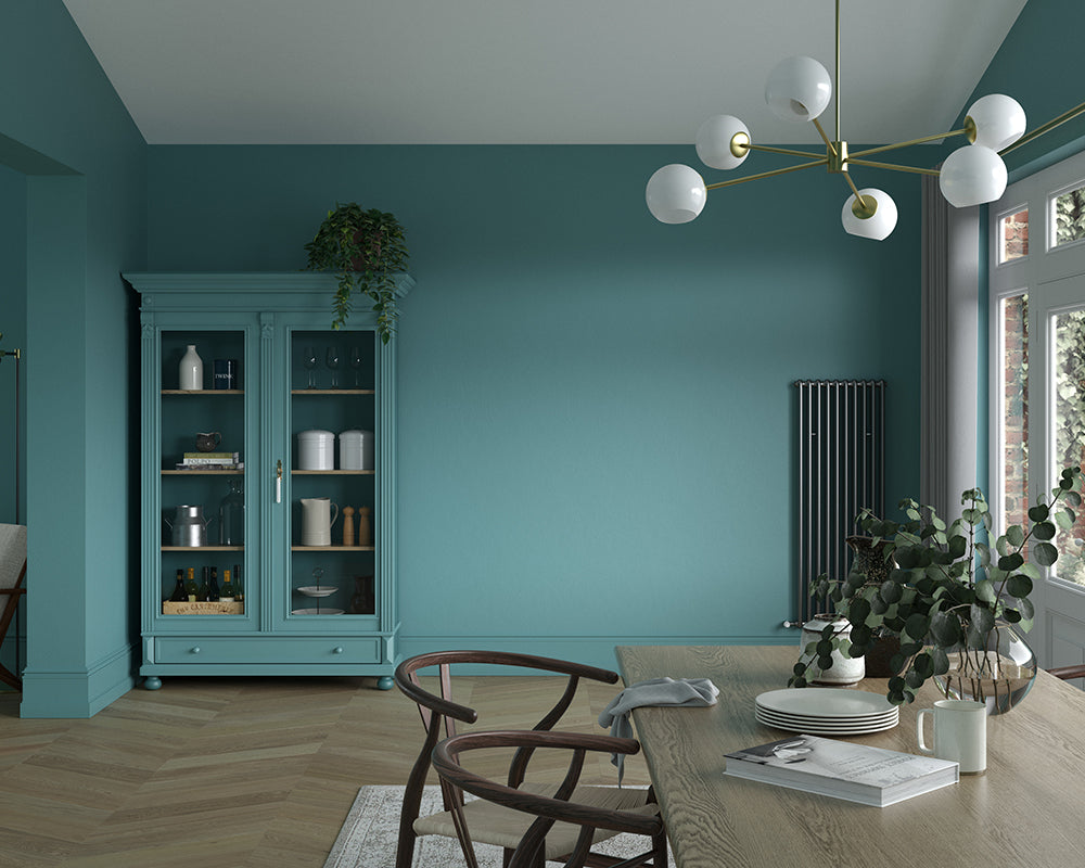 Dulux Heritage Maritime Teal Paint in Dining Room