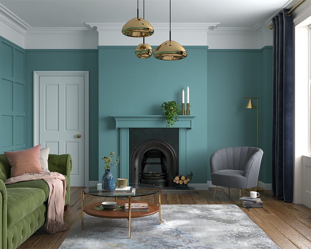 Dulux Heritage Maritime Teal Paint in Living Room