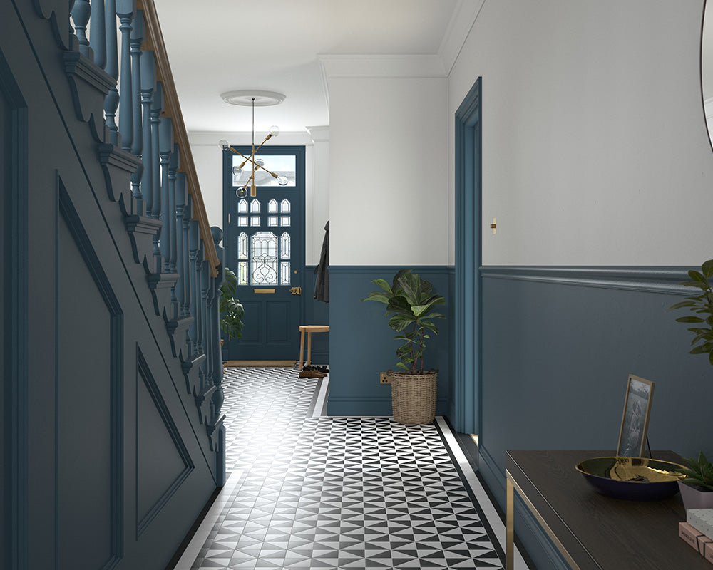 Dulux Heritage Midnight Teal Paint in Hallway