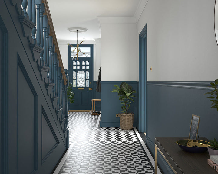 Dulux Heritage Midnight Teal Paint in Hallway