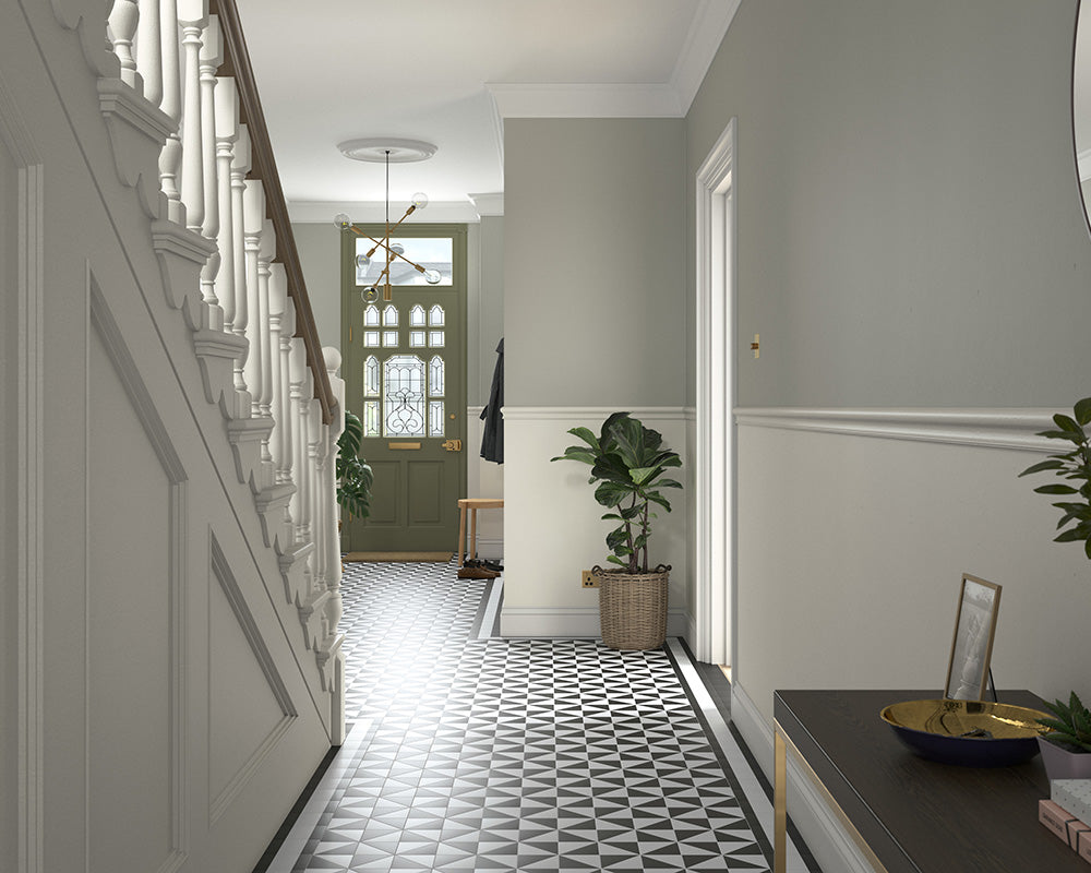 Dulux Heritage Ochre White Paint in Hallway