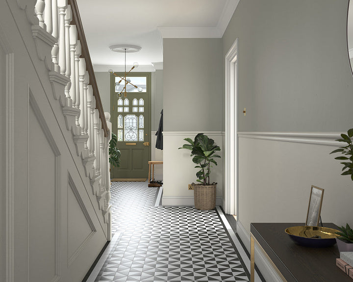 Dulux Heritage Ochre White Paint in Hallway
