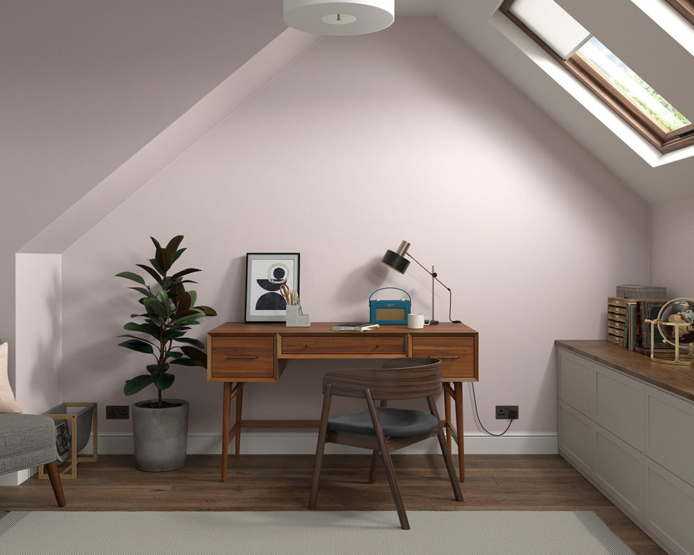 Dulux Heritage Potters Pink Paint in Home Office