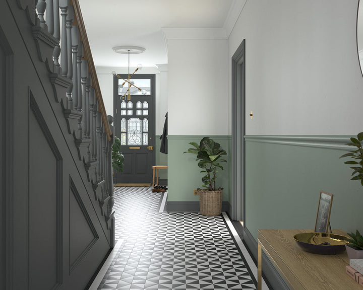 Dulux Heritage Sage Green Paint in Hallway