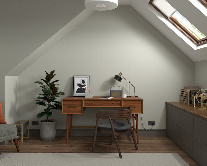 Dulux Heritage Stone Green Paint in Home Office