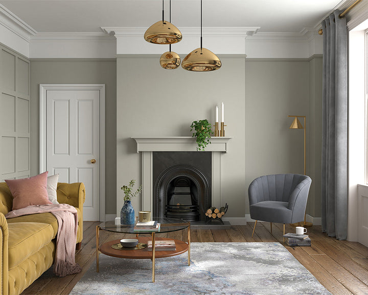 Dulux Heritage Stone Green Paint in Living Room