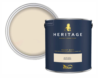Dulux Heritage Voile White Paint Tin