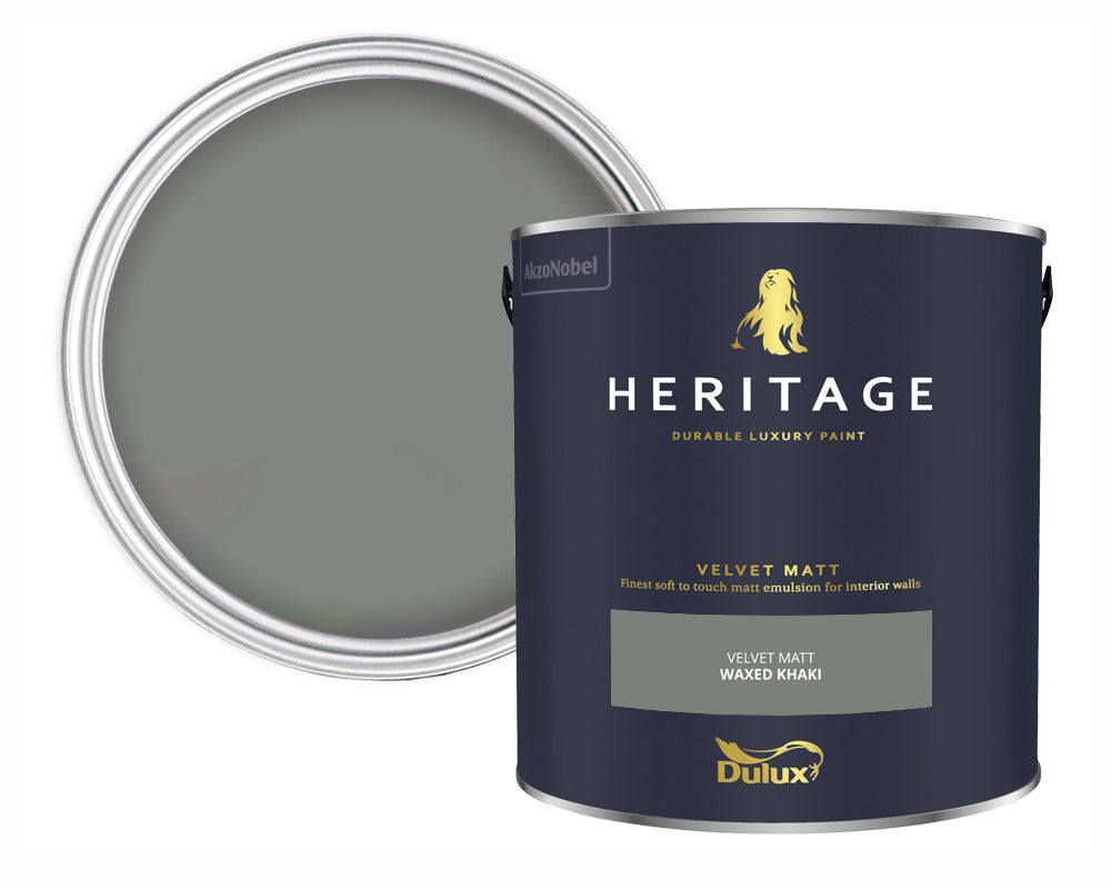 Dulux Heritage Waxed Khaki Paint Tin