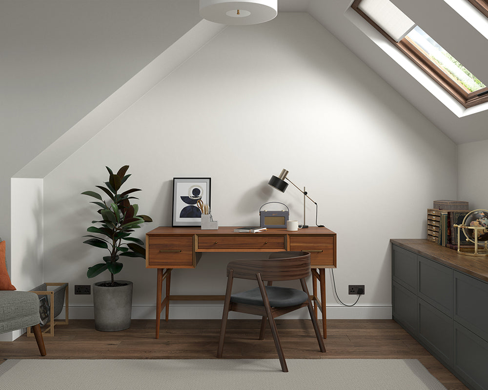 Dulux Heritage Ash White Paint in Home Office