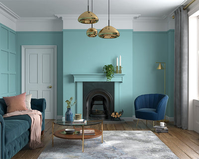 Dulux Heritage Sky Blue Paint in Living Room