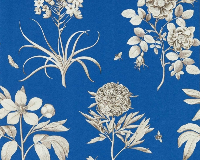 Sanderson Etchings and Roses Wallpaper