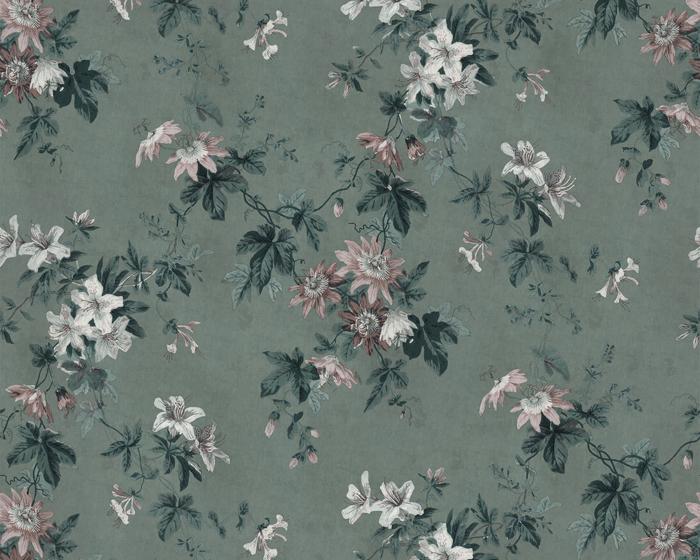 Sandberg Faded Passion Green 623-26 Wallpaper