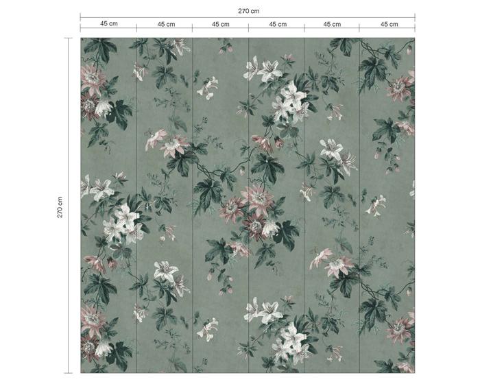 Sandberg Faded Passion Green 623-26 Wallpaper