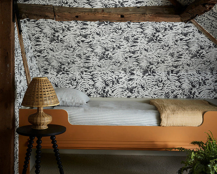 Little Greene Middle Buff 122 Paint in a bedroom