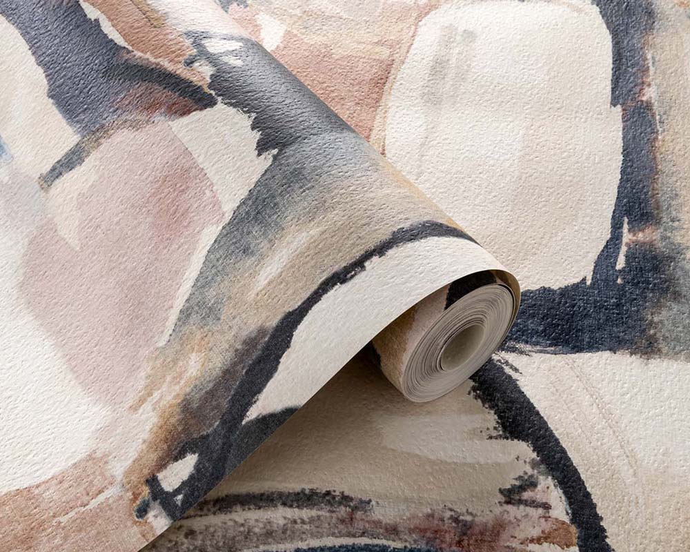 Clarke & Clarke Figura Wallpaper in Midnight and Spice